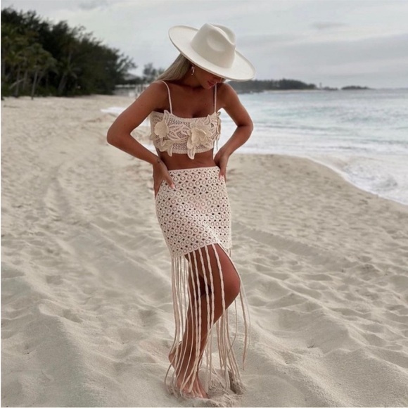 Zara fringed crochet skirt - Picture 6 of 10